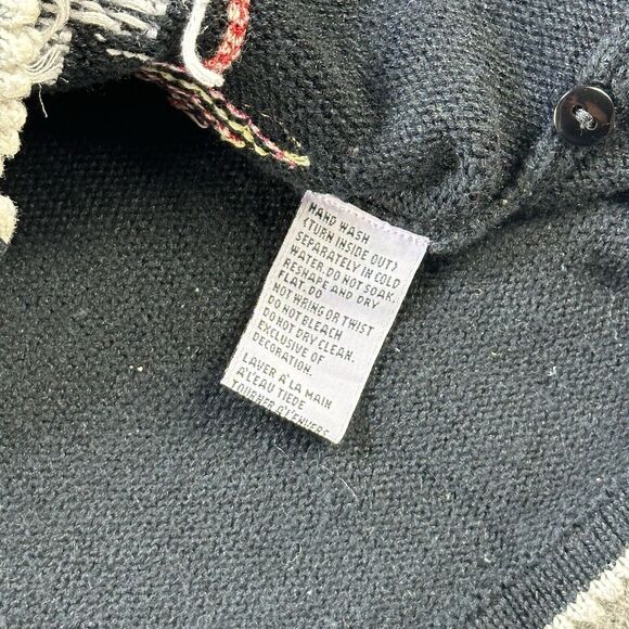 Vintage Marisa Christina Sweater Vest XL Black Embroidered Summer Beach Grandma - Picture 5 of 11